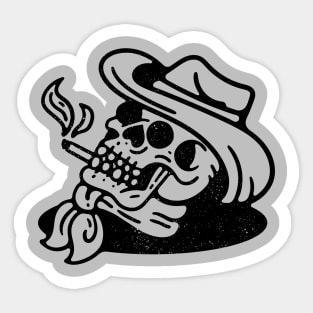 Cowboy Skull Sticker